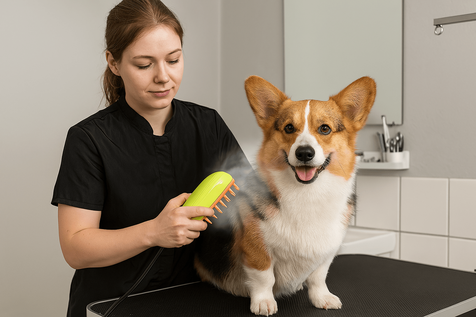 Brosse à vapeur chien/chat
