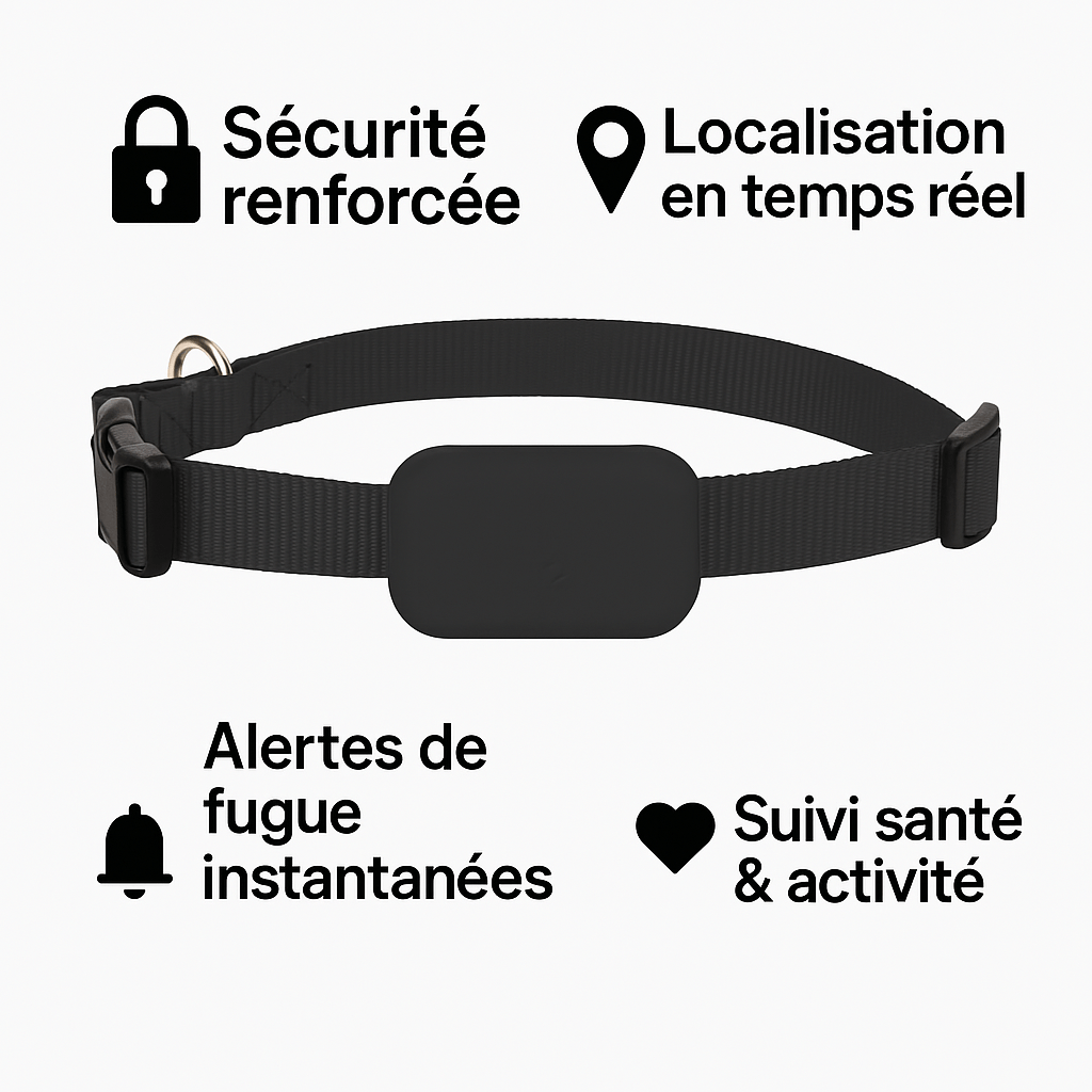 Collier GPS pour chat - sans abonnement - A la niche
